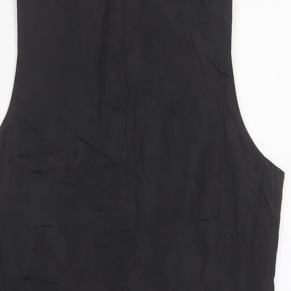 Harry Brown Mens Black Polyester Jacket Suit Waistcoat Size 36 Regular