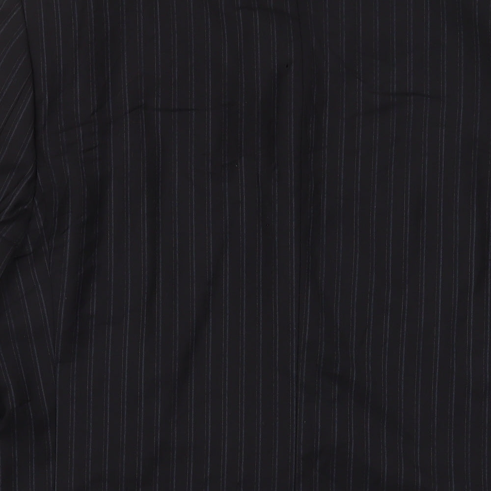 Brand and care label for Autograph men’s black striped wool jacket suit jacket, size 40, regular