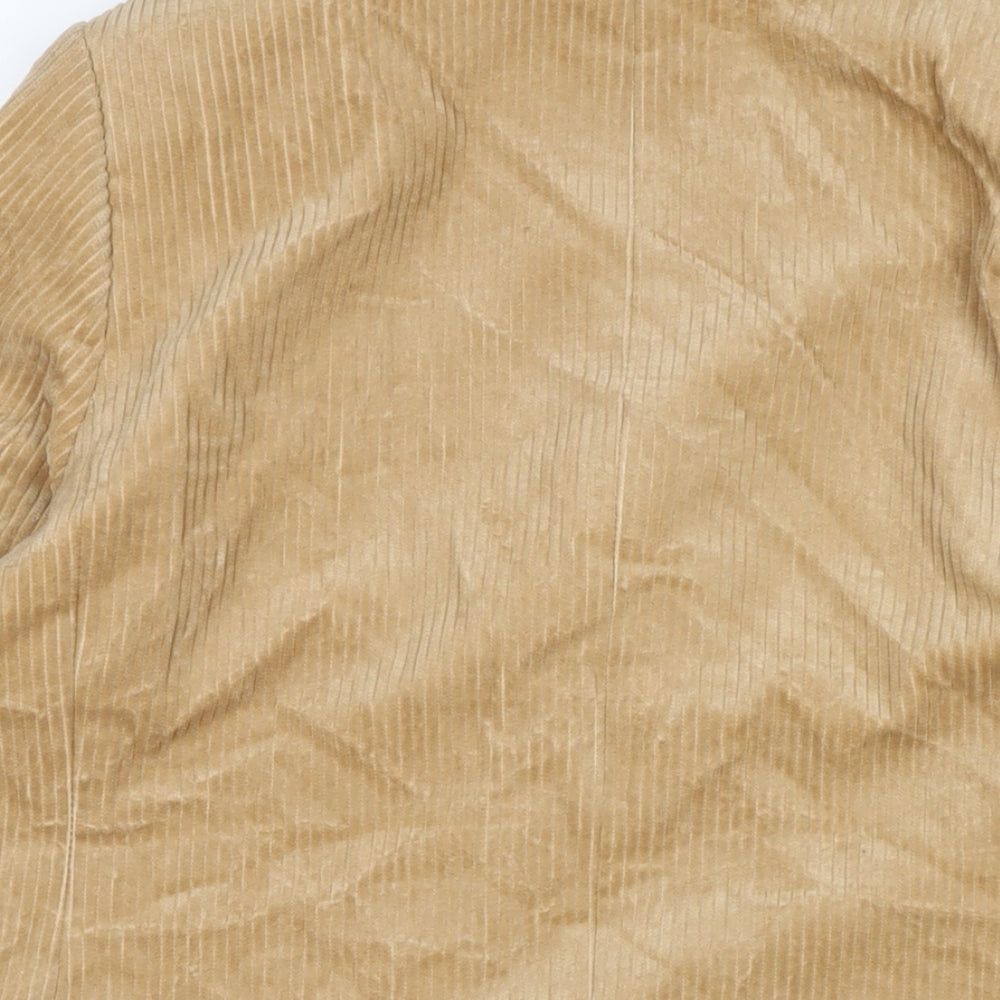 H&M Womens Brown Jacket Size 14 Button