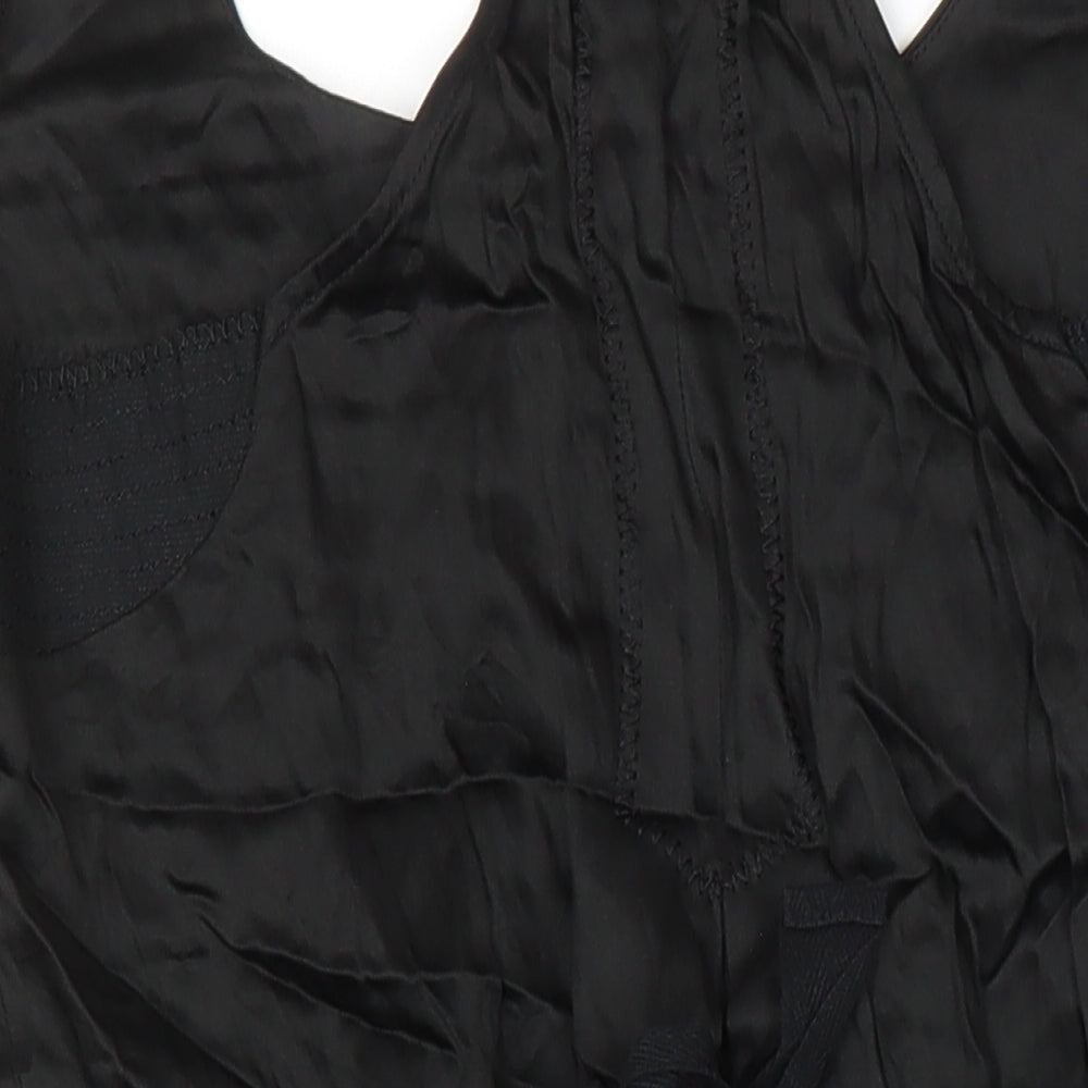 Next Womens Black Acetate A-Line Size 10 Round Neck