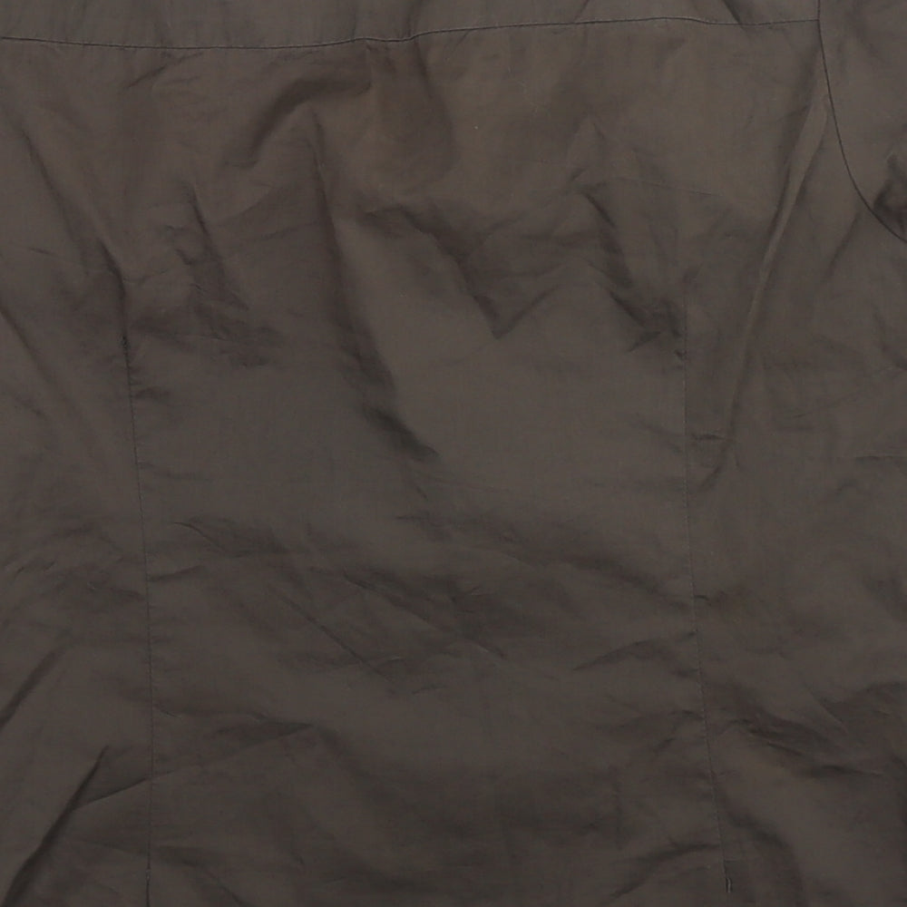 Bega Womens Brown Polyester Basic Blouse Size XL Round Neck