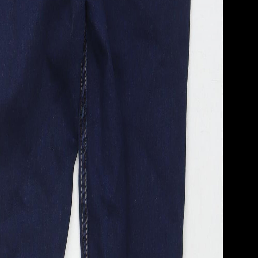Papaya Womens Blue Cotton Skinny Jeans Size 8 L26 in Regular Zip