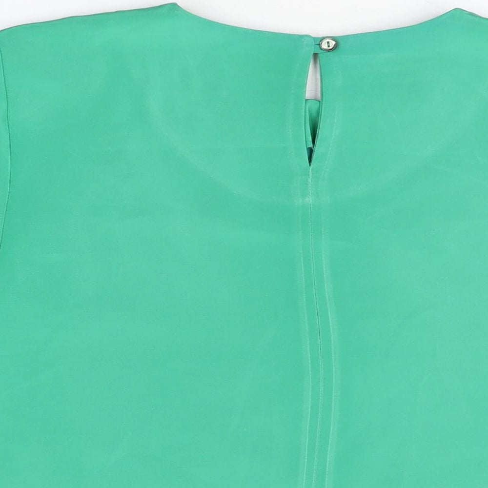 Principles Womens Green Polyester Basic T-Shirt Size 14 Round Neck