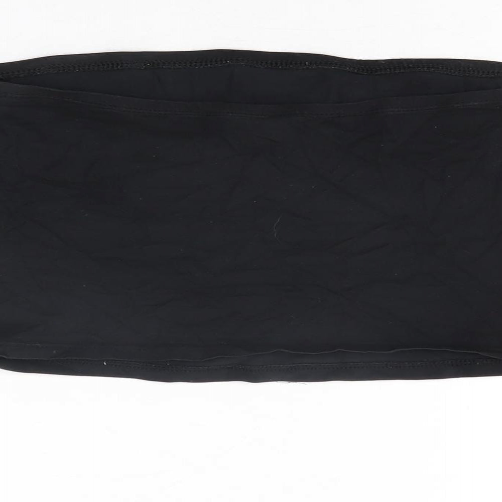 New Look Womens Black Cotton Basic T-Shirt Size M Off the Shoulder