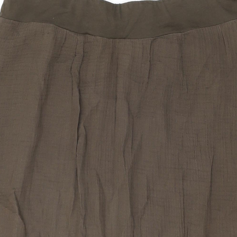 Purejill Womens Brown Polyester Swing Skirt Size M