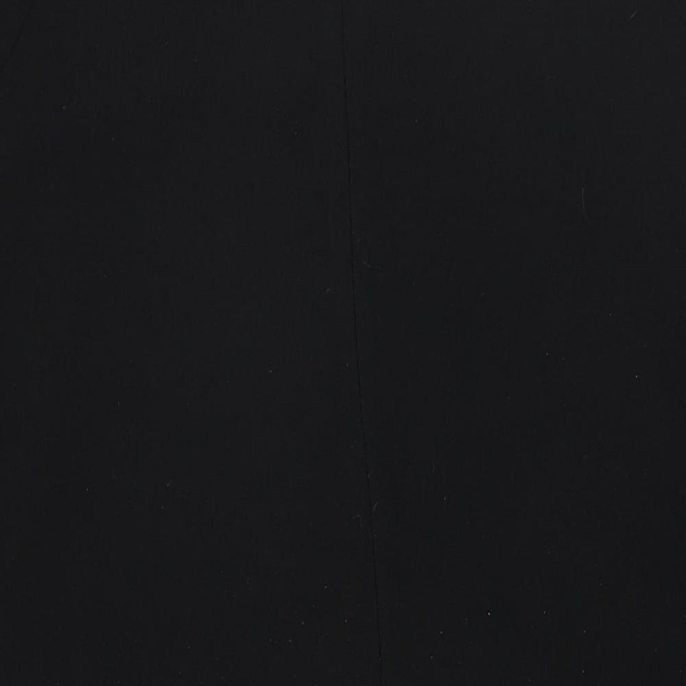 Marks & Spencer Womens Black Polyester Pencil Dress Size 24 Boat Neck Zip