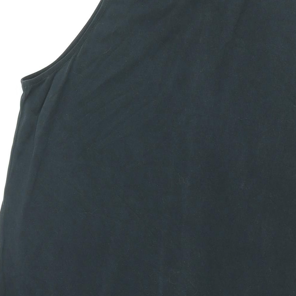 Gap Womens Black Modal Shift Size XL Scoop Neck Snap - Drawstring Waist