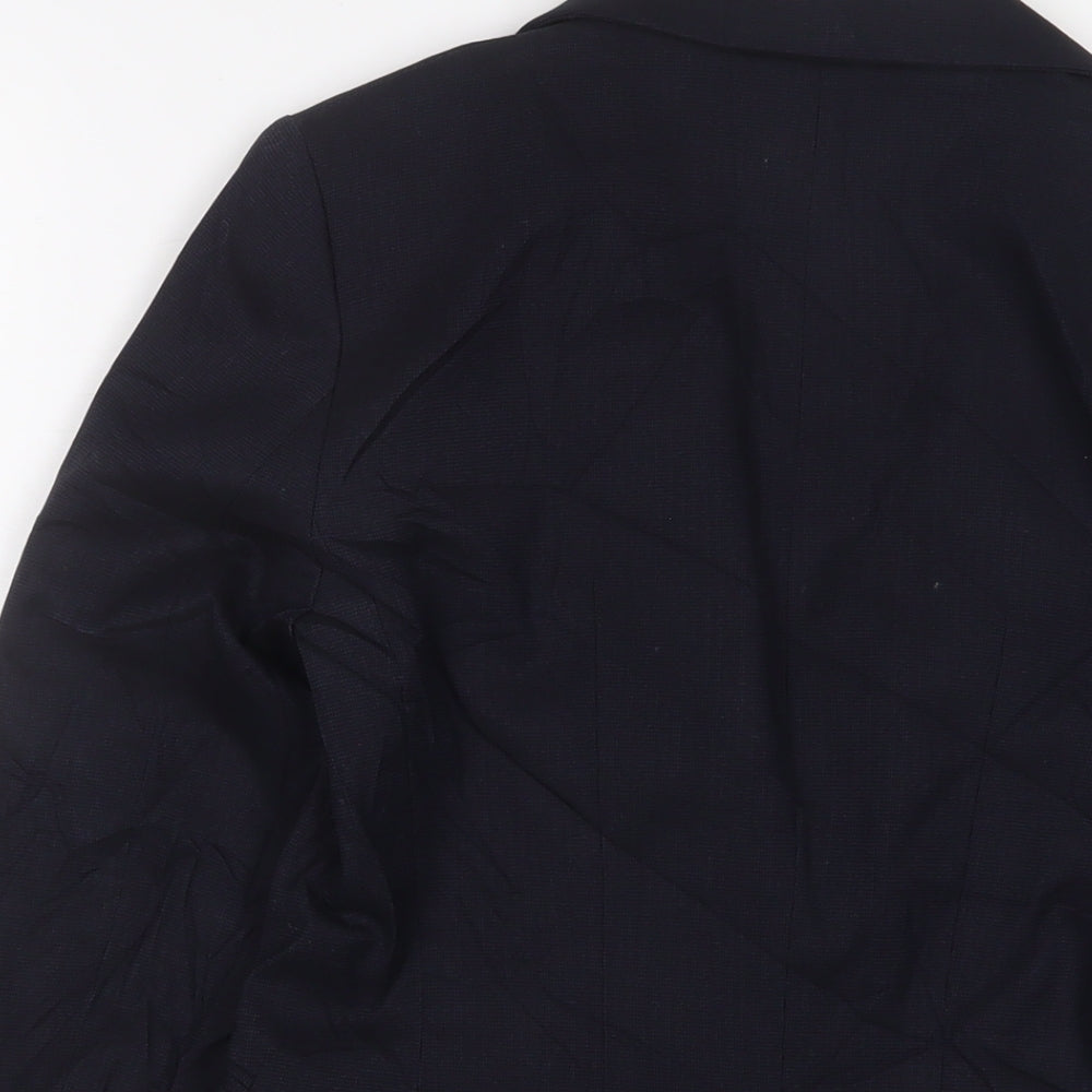 H&M Womens Blue Jacket Blazer Size 6 Button