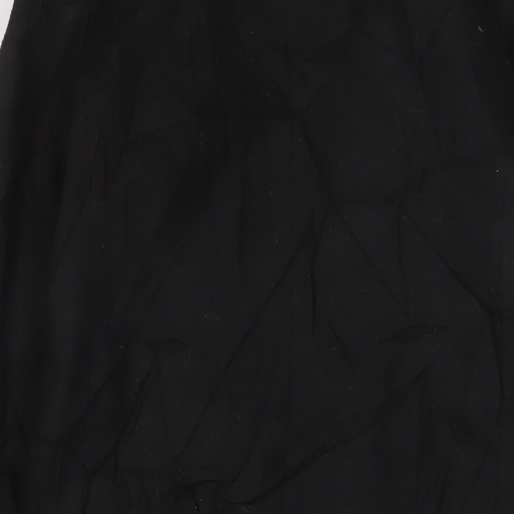 New Look Womens Black Overcoat Coat Size 4 Button