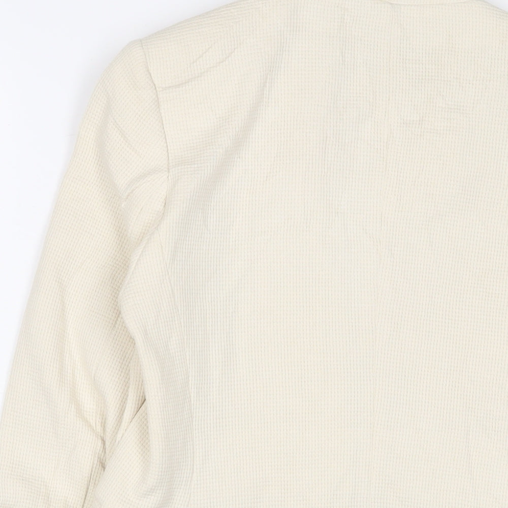 Marks & Spencer Womens Ivory Jacket Blazer Size 8 Button