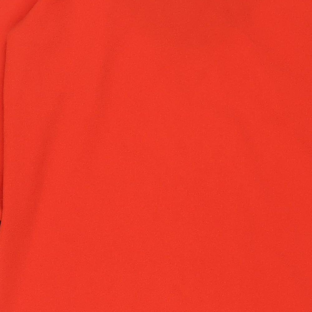 Marks & Spencer Womens Red Polyester A-Line Size 12 V-Neck Pullover