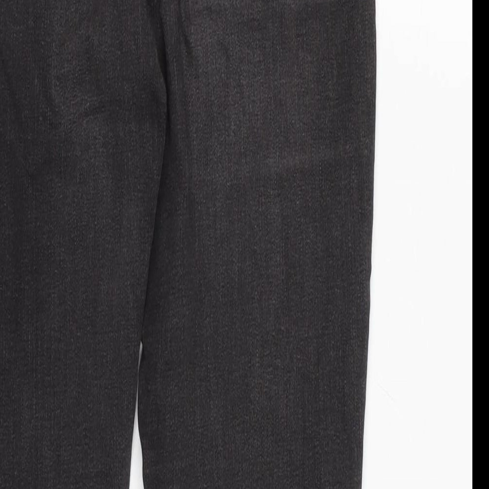 RESERVED Mens Grey Cotton Blend Tapered Jeans Size 28 in L26 in Regular Zip
