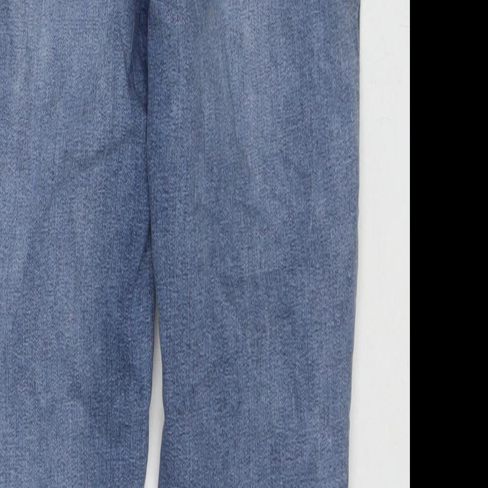 Marks & Spencer Womens Blue Cotton Jegging Jeans Size 8 L26 in Regular Zip