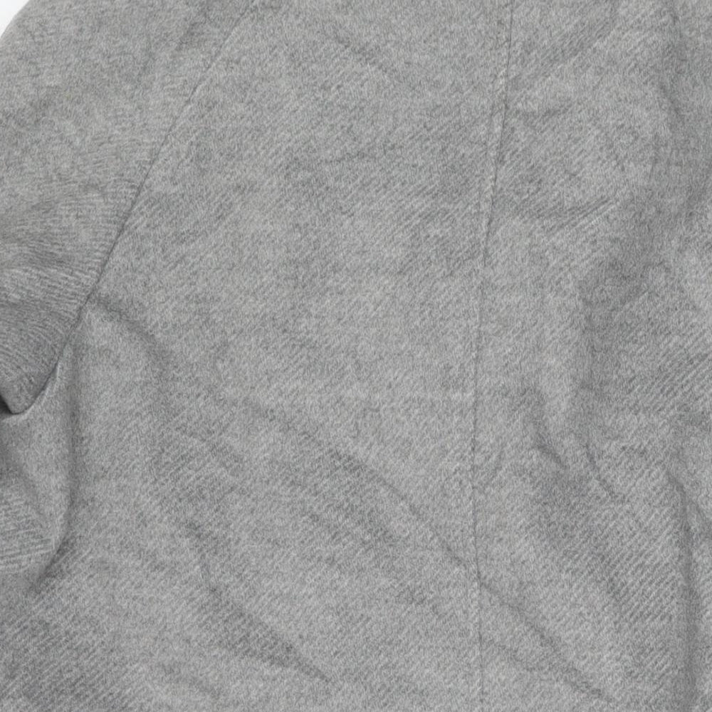 Marks and Spencer Womens Grey Overcoat Coat Size 18 Button