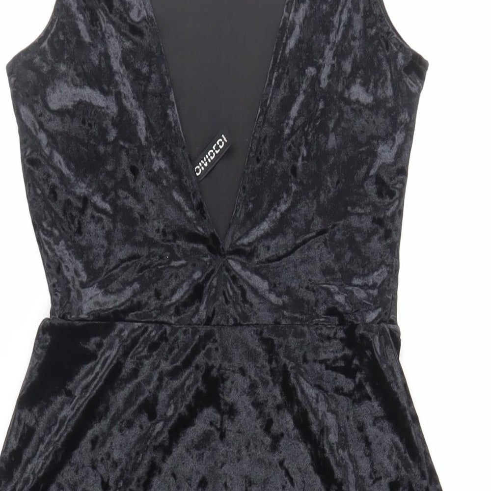 Divided by H&M Womens Black Polyester Tank Dress Size 8 Round Neck Pullover