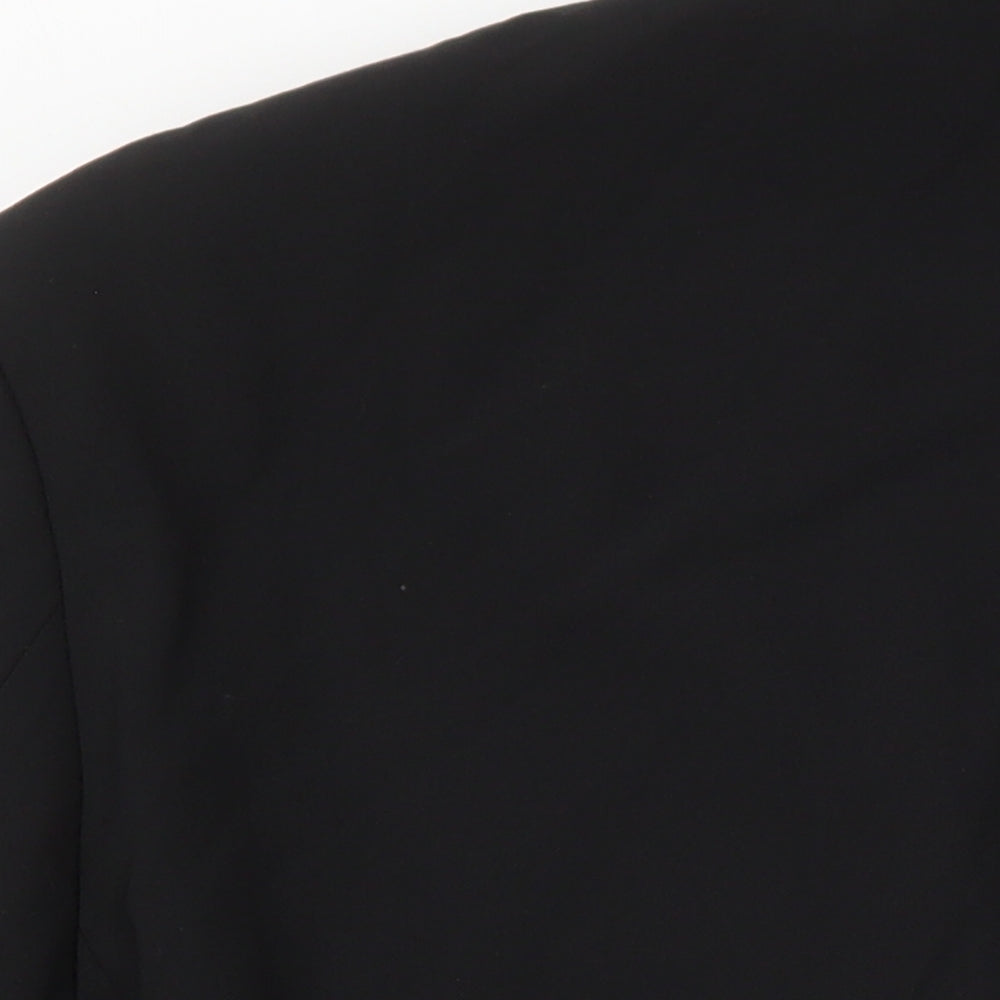 Marks & Spencer Mens Black Polyester Jacket Blazer Size 44 Regular