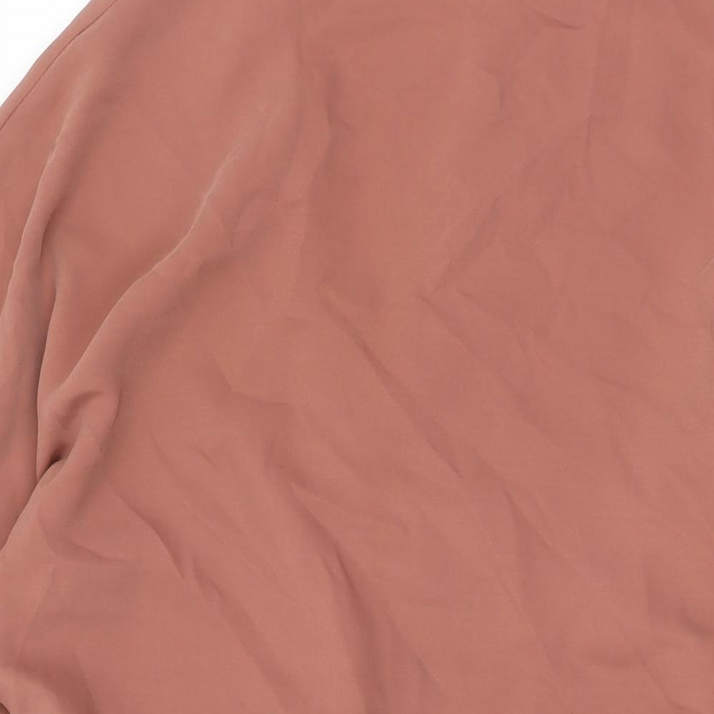 River Island Womens Brown Polyester Shift Size 12 V-Neck Pullover