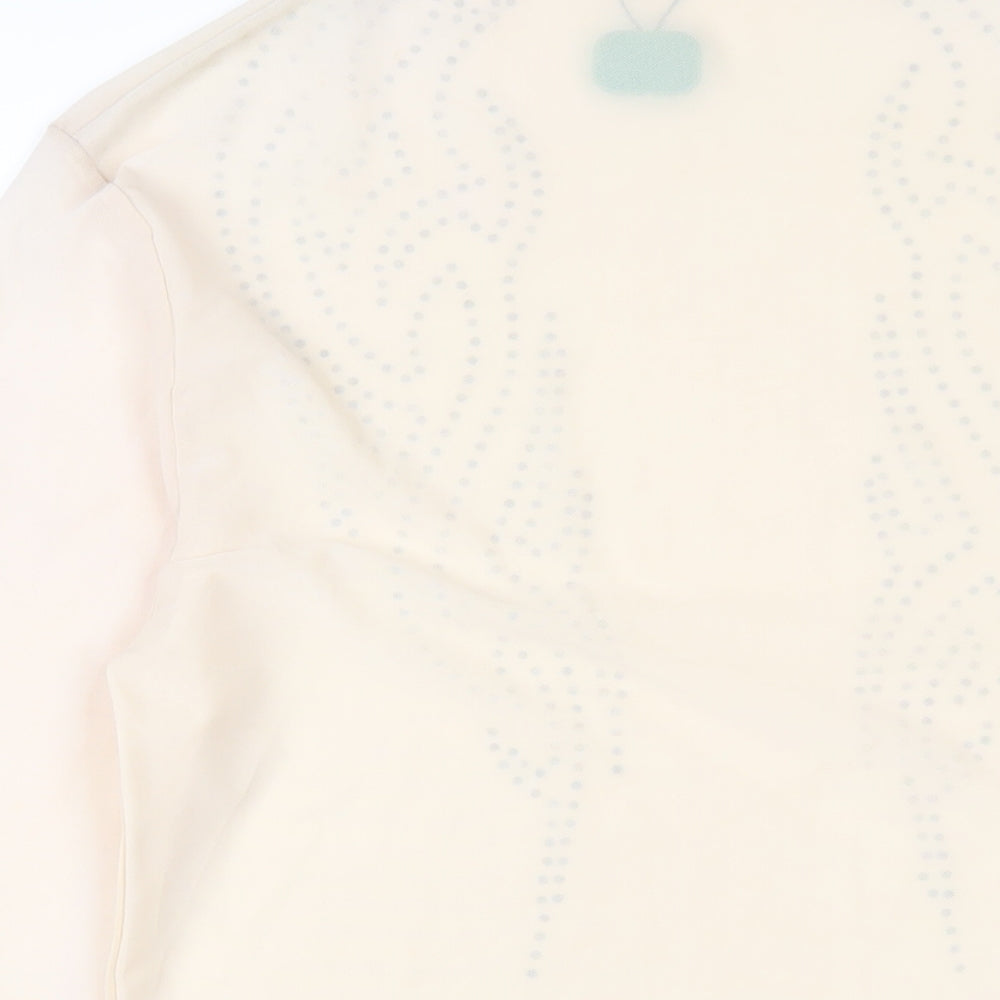 ASOS Womens Beige Polyester Bodycon Size M Mock Neck Pullover