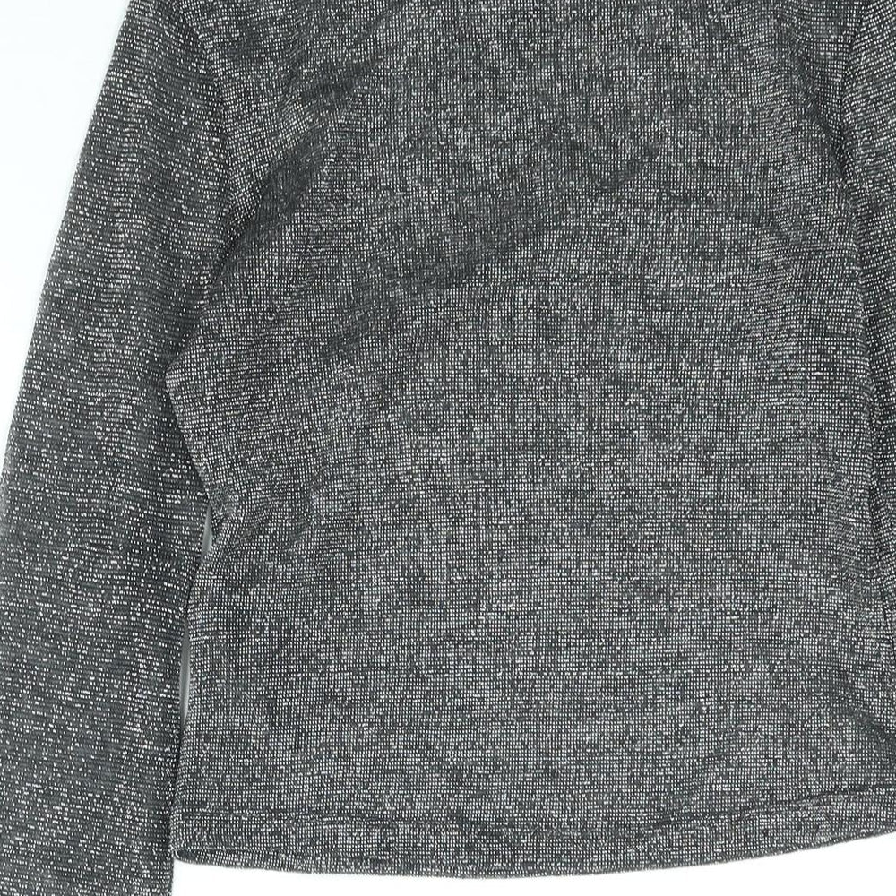 NA-KD Womens Silver Polyester Basic Blouse Size XS Mock Neck