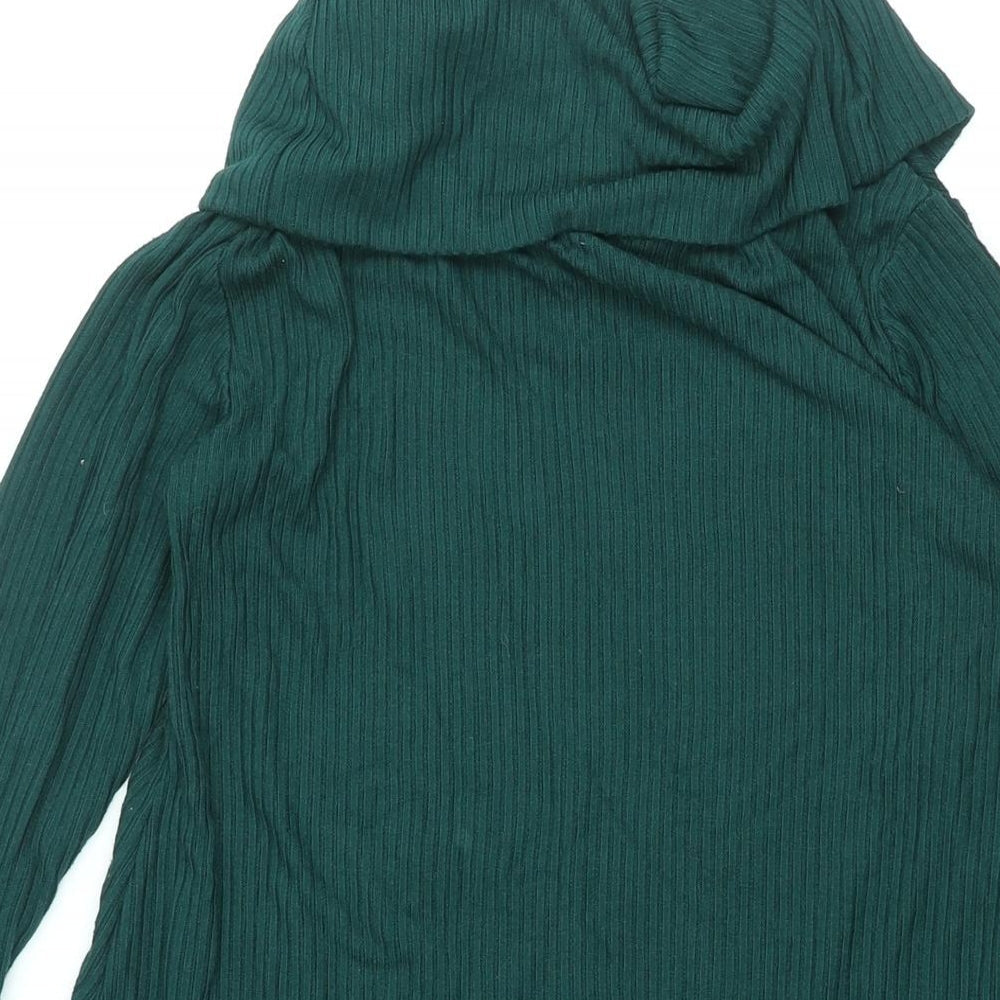 Apricot Womens Green Viscose A-Line Size 8 Roll Neck Pullover