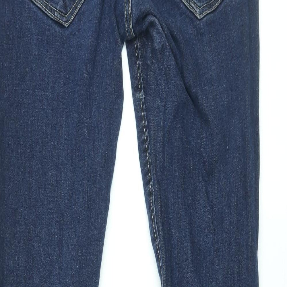 H&M Womens Blue Cotton Skinny Jeans Size 8 L32 in Regular