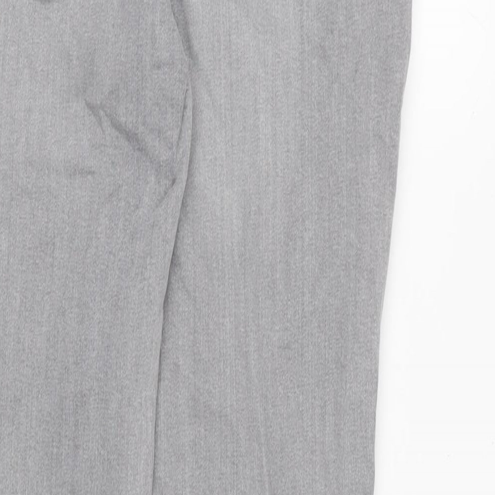 Denim & Co. Mens Grey Cotton Blend Straight Jeans Size 28 in L29 in Regular Zip