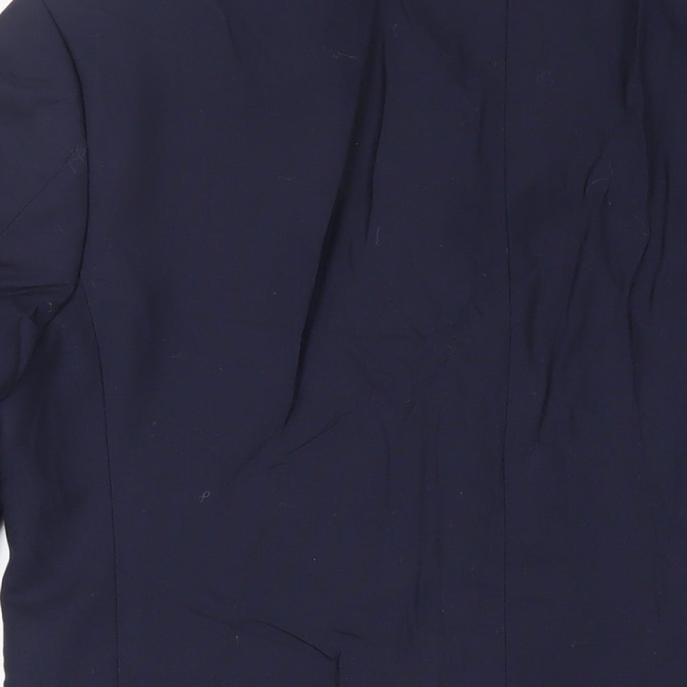 Marks & Spencer Mens Blue Wool Jacket Suit Jacket Size 38 Regular