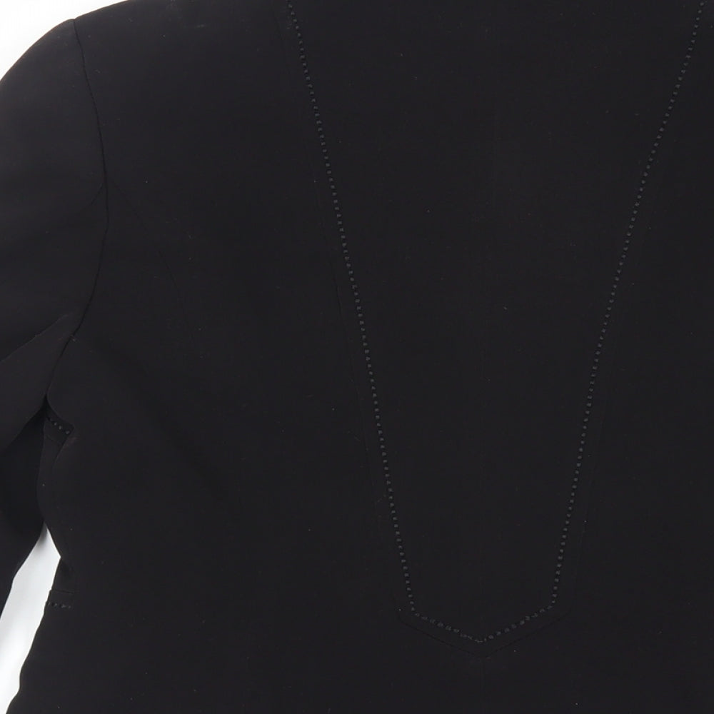 Marks & Spencer Womens Black Jacket Blazer Size 10 Button