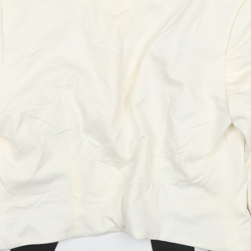 H&M Womens White Jacket Blazer Size 10