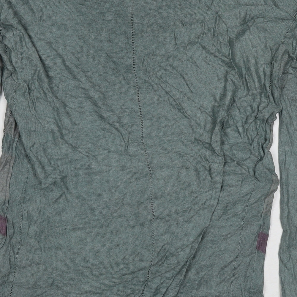 NEXT Womens Blue V-Neck Viscose Pullover Jumper Size 10