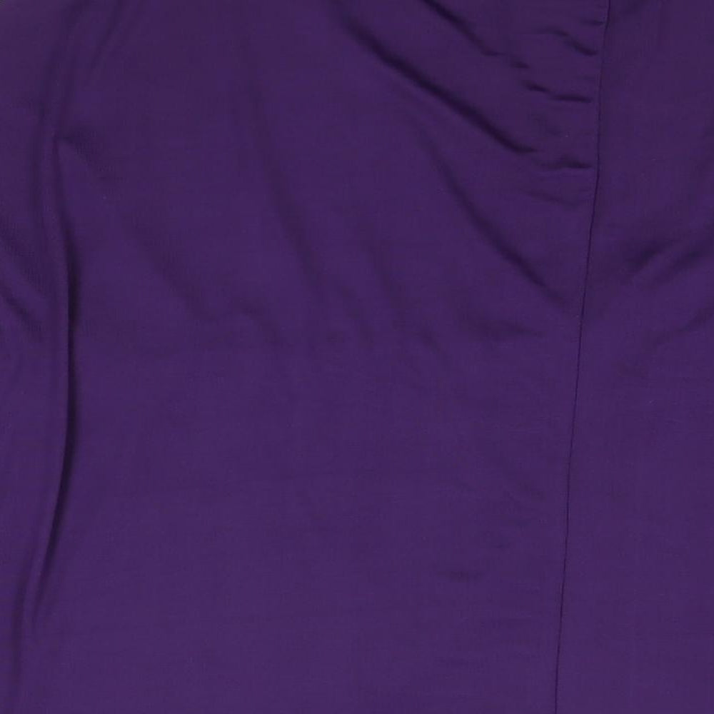 ASOS Womens Purple Polyester Basic Blouse Size 8 V-Neck