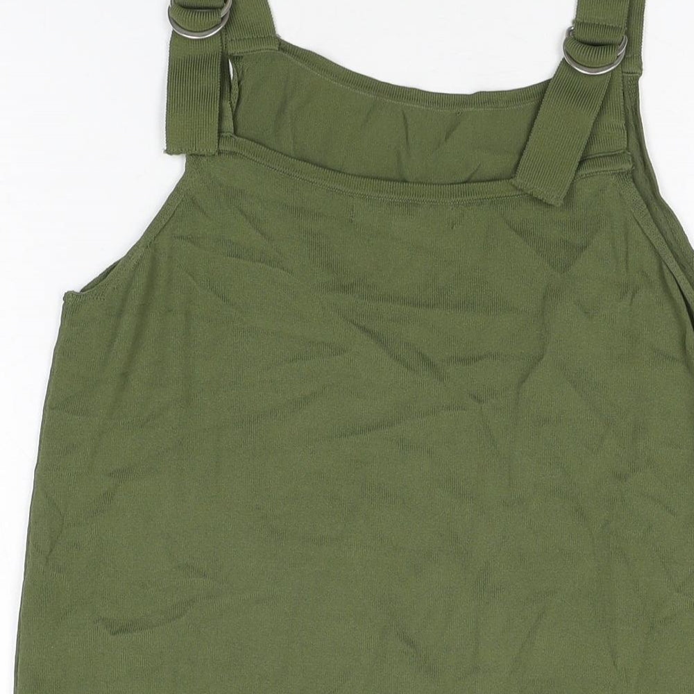 NEXT Womens Green Viscose Basic T-Shirt Size M Square Neck
