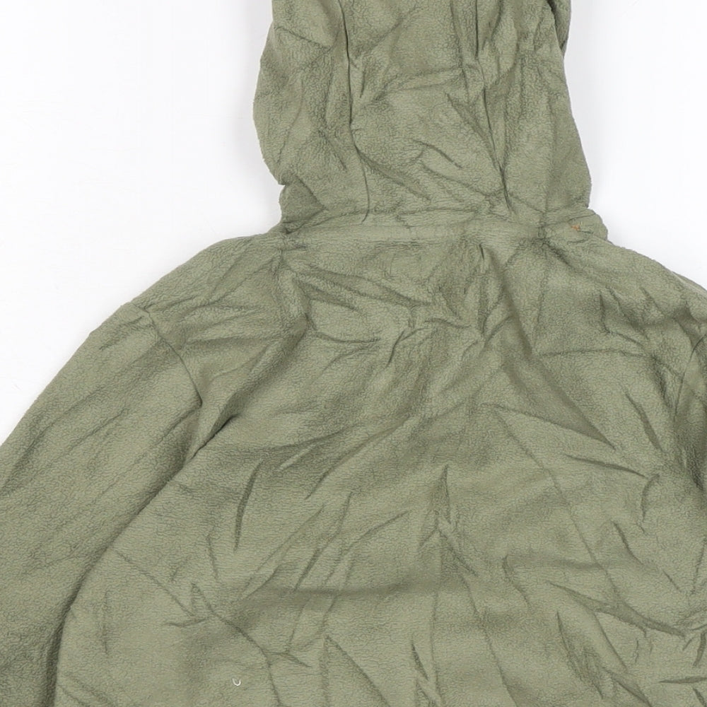 Marks & Spencer Boys Green Polyester Pullover Hoodie Size 7-8 Years
