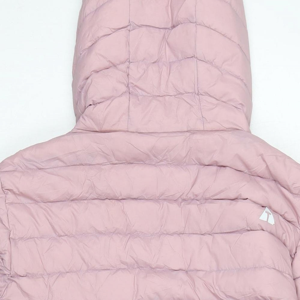 Technicals Womens Pink Quilted Jacket Size 14 Zip