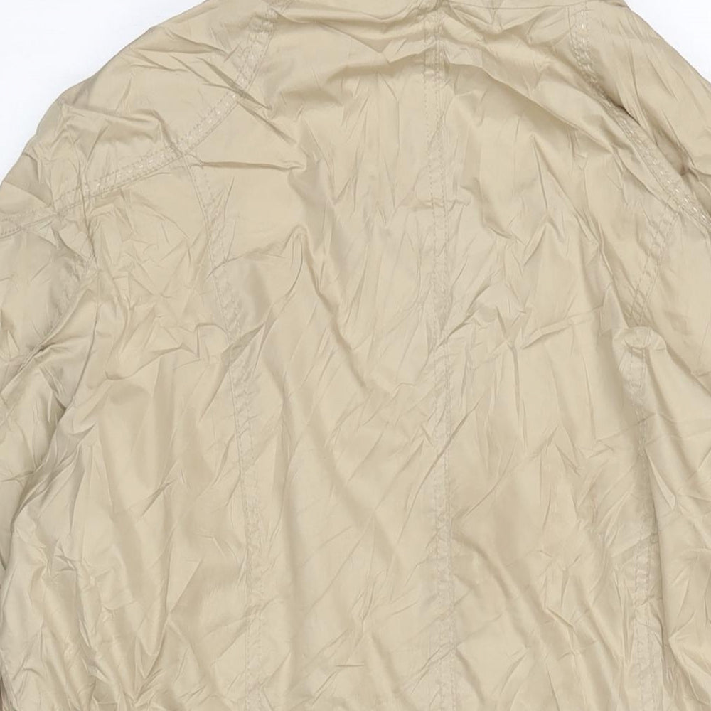 Bonita Womens Beige Rain Coat Jacket Size L Zip