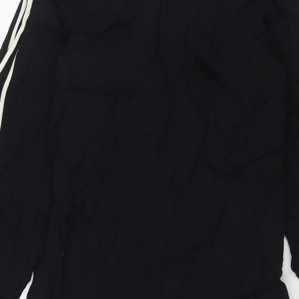 Jesire Womens Black Viscose A-Line Size 6 Boat Neck Zip