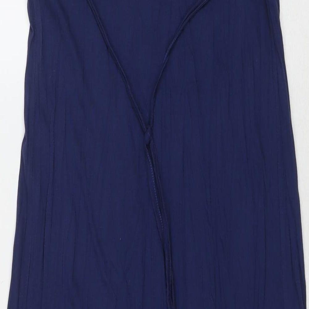 Dorothy Perkins Womens Blue Viscose A-Line Size 12 Scoop Neck Pullover
