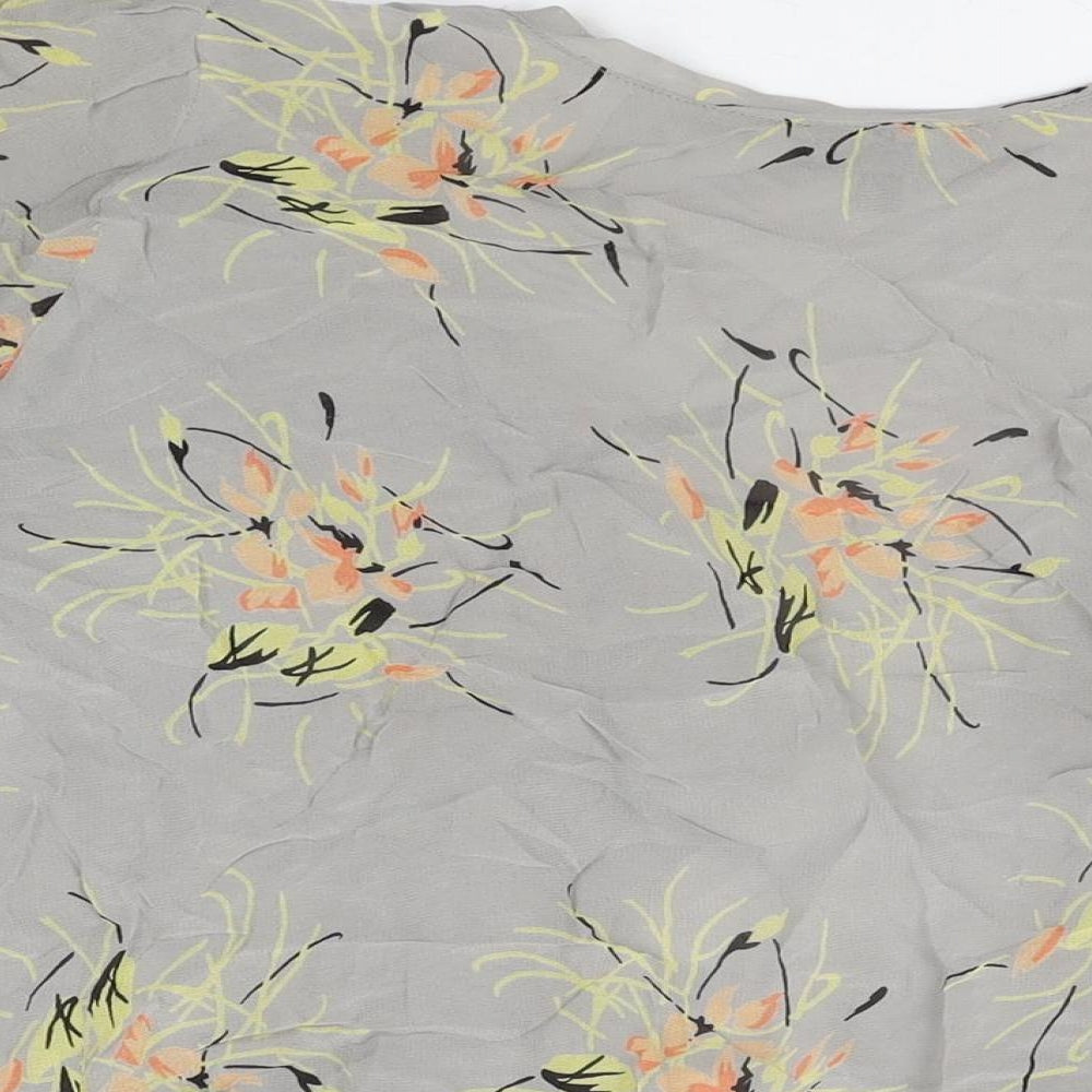Topshop Womens Grey Floral Kimono Jacket Size 8