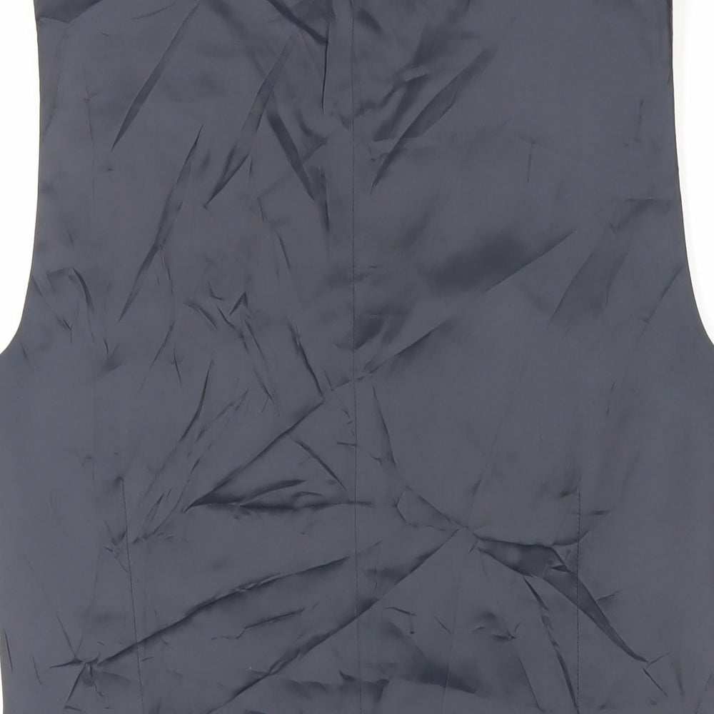 NEXT Mens Blue Polyester Jacket Suit Waistcoat Size 34 Regular