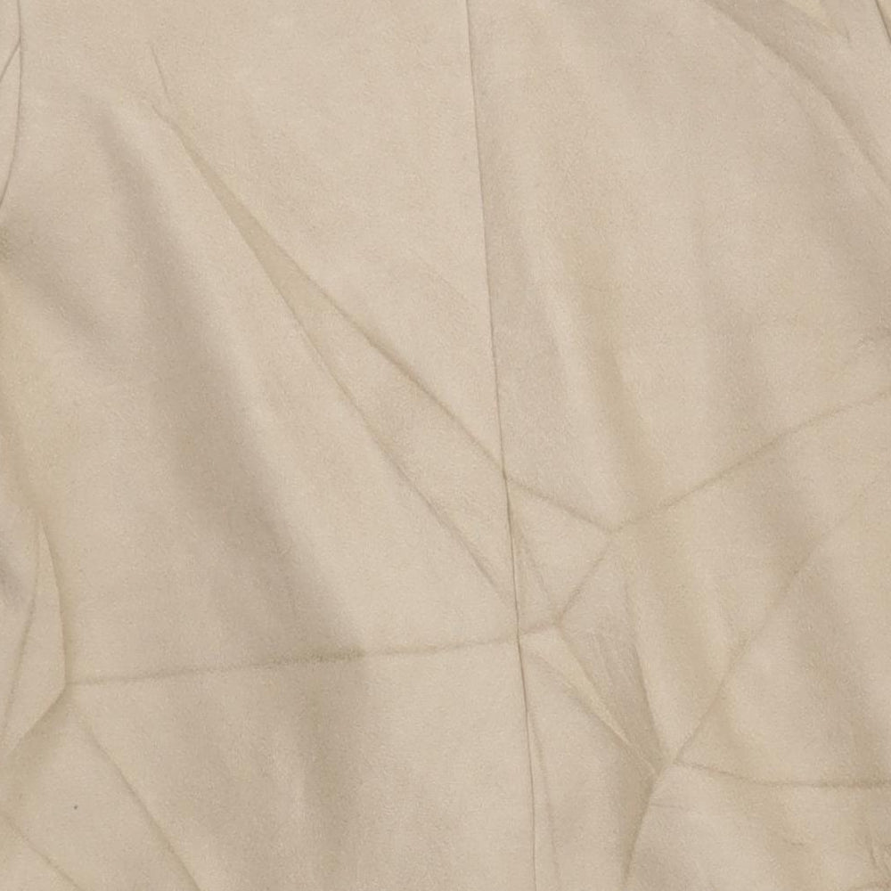 Marks & Spencer Womens Beige Overcoat Coat Size 12 Snap