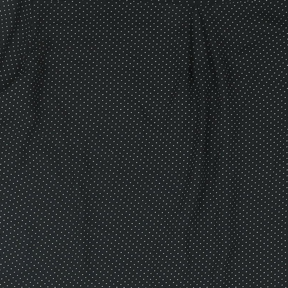 H&M Womens Black Polka Dot Polyester Basic Blouse Size 8 V-Neck