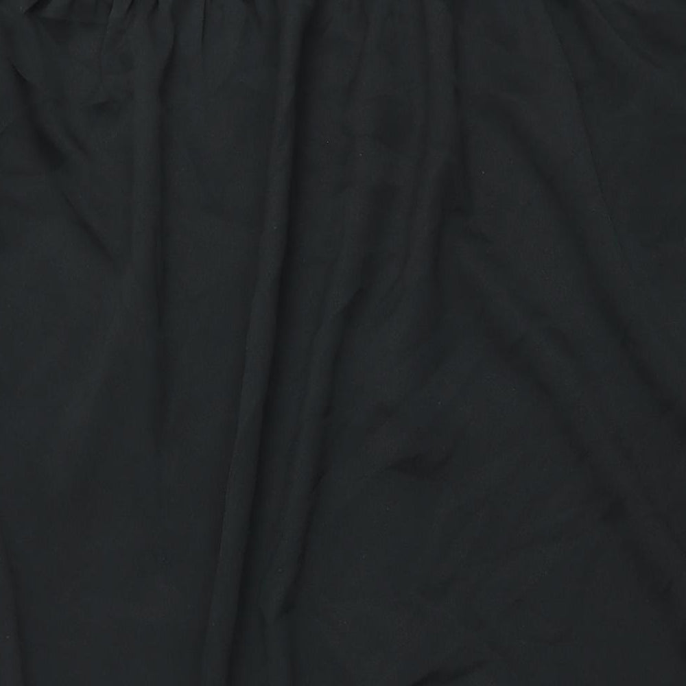 H&M Womens Black Polyester Shirt Dress Size S Round Neck Button