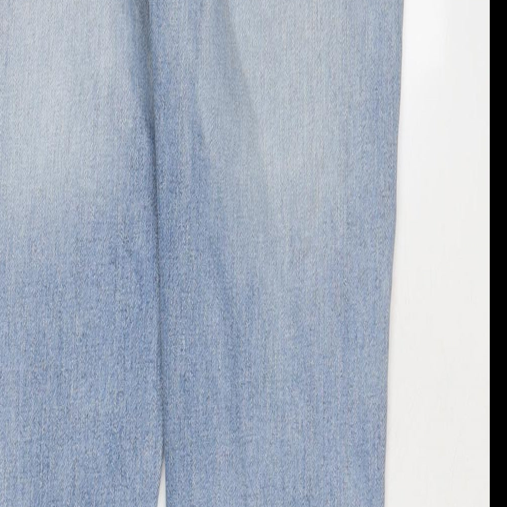 Topman Mens Blue Cotton Skinny Jeans Size 28 in L30 in Regular Zip - Short Leg