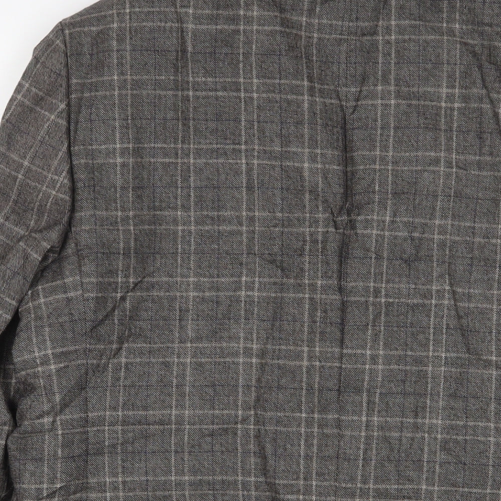 Marks & Spencer Mens Brown Plaid Wool Jacket Suit Jacket Size 40 Regular