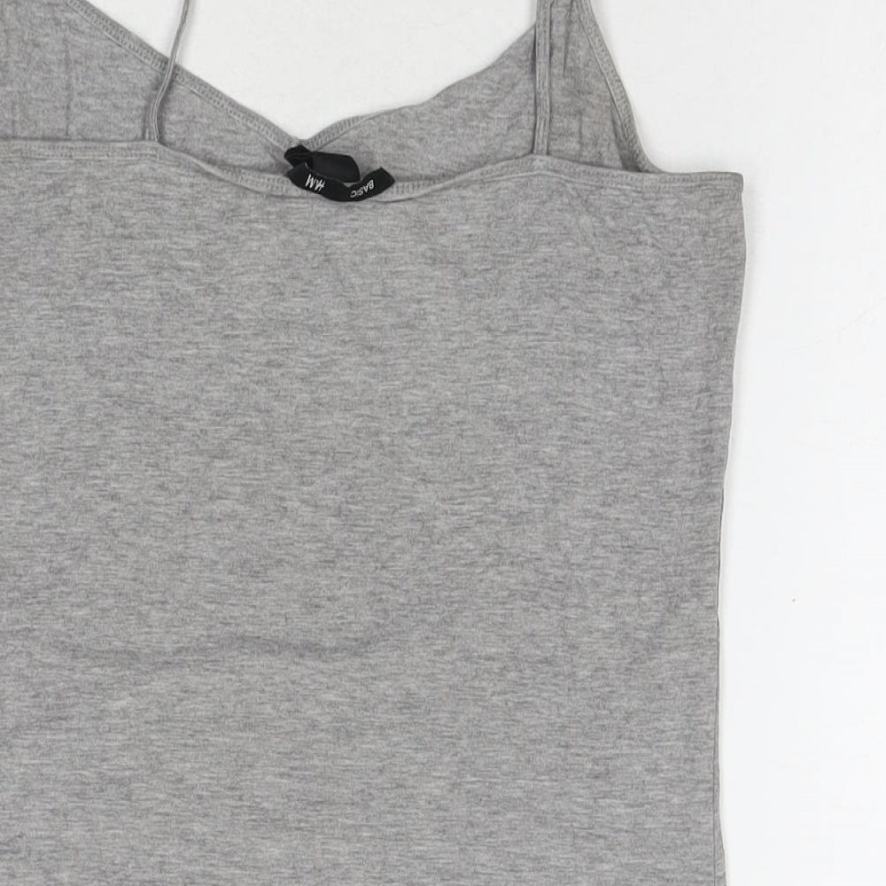 H&M Womens Grey Cotton Camisole Tank Size M V-Neck