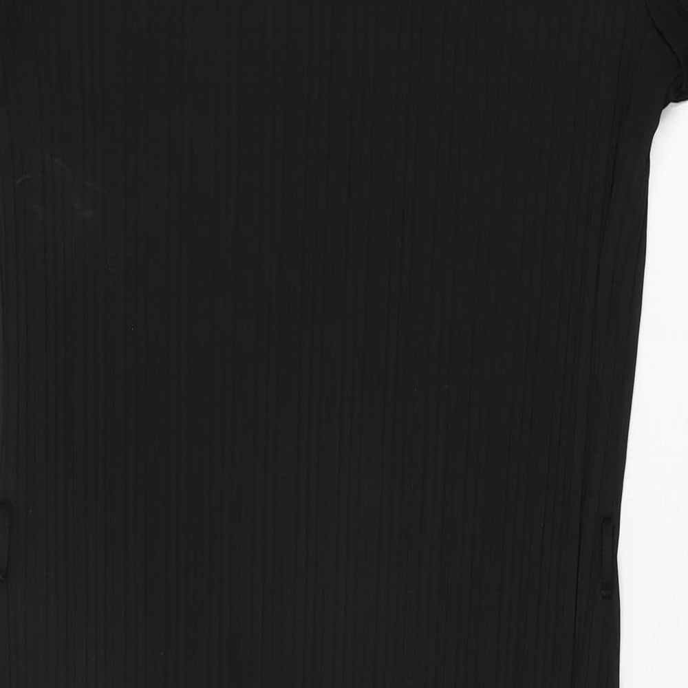 River Island Womens Black Polyester Shift Size 10 Round Neck Pullover
