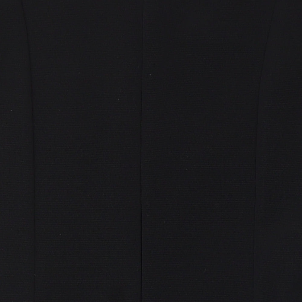 BHS Womens Black Polyester Shift Size 12 Roll Neck