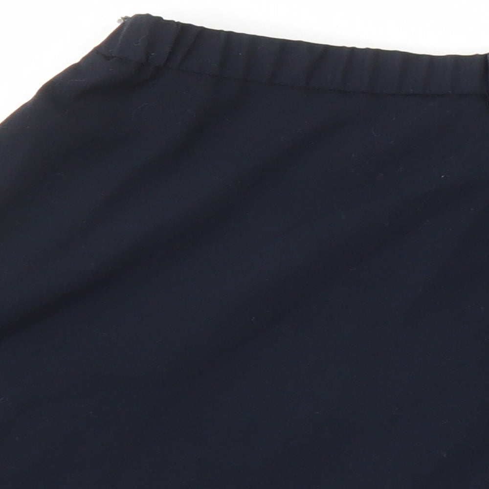 Zara Womens Blue Polyester A-Line Skirt Size XS Zip