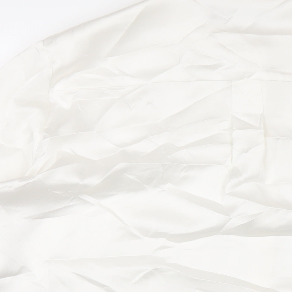 Marks & Spencer Womens White Polyester Basic Button-Up Size 16 Collared
