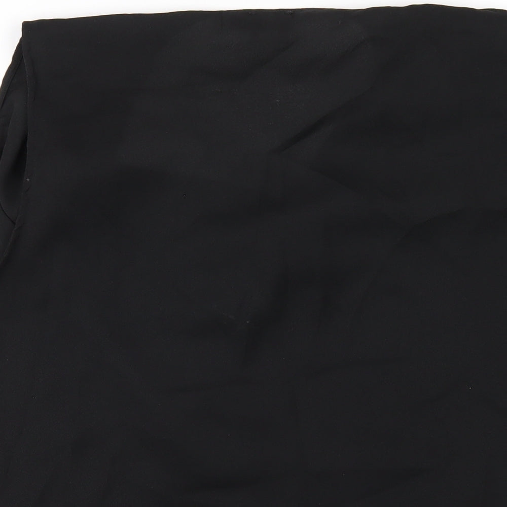 ASOS Womens Black Polyester Basic Tank Size 12 Cowl Neck